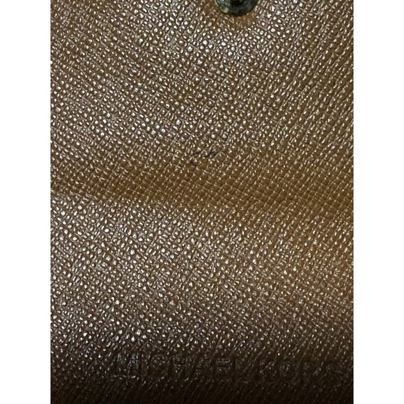 Michael Kors Saffiano Leather Tri-Fold Wallet Black Gold Snap - Picture 5 of 11